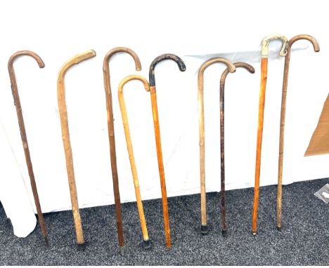 Selection of vintage cane, walking sticks  (9 sticks in total) 