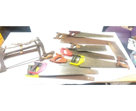Selection of vintage and later saws 