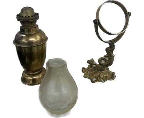 Vintage brass ships lamp 