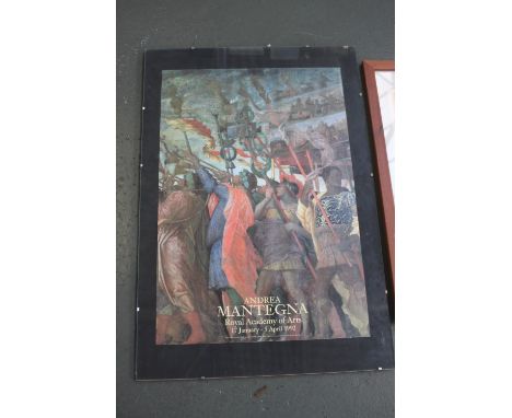 A large Mantegna Royal Academy of the Arts 17th January-5th February exhibition poster depicting 'The Triumphs of Ceasar' tog
