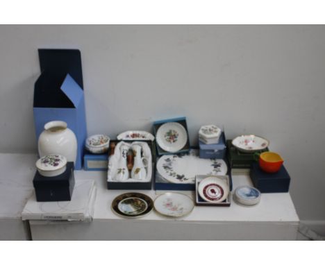 A selection of ceramics including various boxed items, namely, Wedgwood and Wedgwood embossed queensware, St Andrews china, A