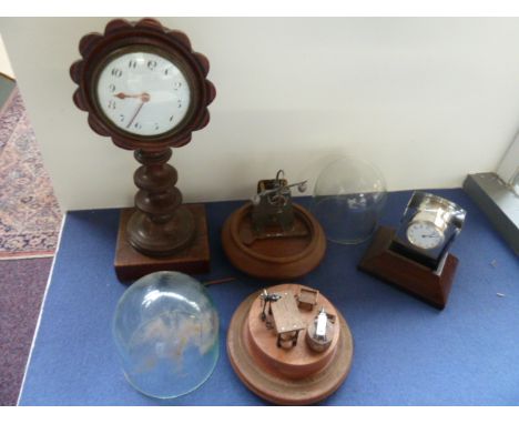 The movement of a pocket watch, signed Charles Tomlinson, Liverpool, converted to a mantle clock, enamel dial with Arabic num