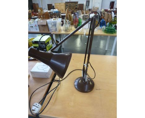 A brown painted Anglepoise lamp