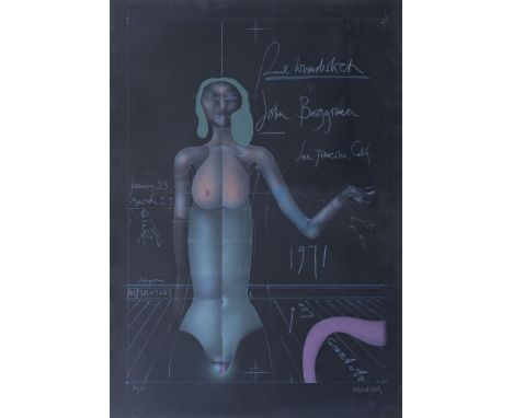 Paul Wunderlich (Eberswalde 1927 - Saint-Pierre-de-Vassols 2010). A Girl for John. 1971. Farblithographie, 74,5 x 57 cm, r. u