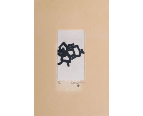 Eduardo Chillida (San Sebastián 1924 - San Sebastián 2002). Burni Bizi (Lebendiges Eisen). 1967. Aquatinta/Papier/Bütten, 15 