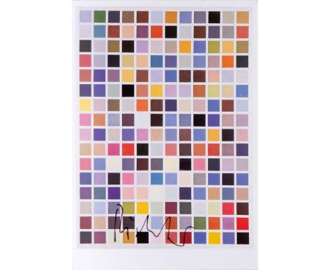 Gerhard Richter (Dresden 1932). 192 Farben. Farboffset, Kunstkarte 14,5 x 10,5 cm, u. Mitte handsign. Richter, ungerahmt. - R