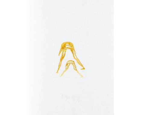 Joseph Beuys (Kleve 1921 - Düsseldorf 1986). Petticoat. 1985. Radierung und Farbaquatinta, 18 x 12 cm, u. Mitte mit Bleistift