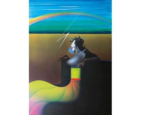 Paul Wunderlich (Eberswalde 1927 - Saint-Pierre-de-Vassols 2010). Naturphänomene. 1975. Acryl/Lw., 130 x 97 cm, r. u. sign. u