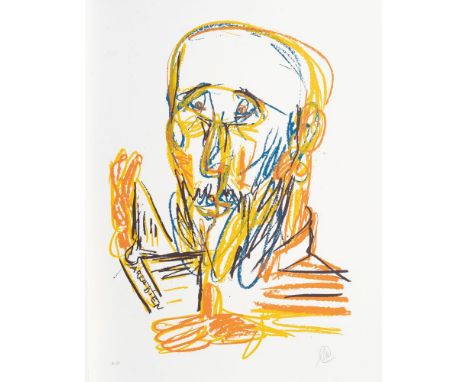 Markus Lüpertz (Liberec 1941). Arkadien. Farbsiebdruck, 100 x 78 cm, r. u. mit Bleistift monogr. ML, l. u. num. e.a., ungerah