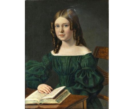 Carl Rudolf Fiebig (Eckernförde 1812 - Kopenhagen 1874). Portrait einer jungen Frau. 1838. Öl/Lw., 39,5 x 31,5 cm, l. am Rand