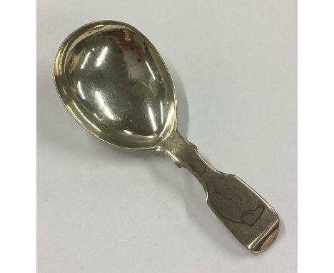 NEWCASTLE: A Victorian silver caddy spoon. 1861. By John Wright. Approx. 15 grams. Est. £40 - £60.