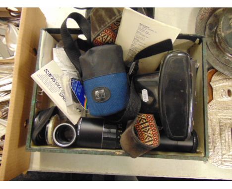 A qty of camera equipment and camera