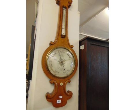 A 19th century Oak barometer