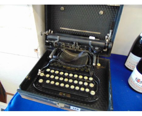 A Corona early portable typewriter