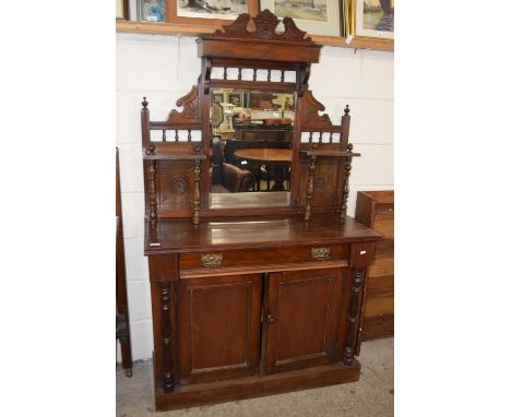 Late Victorian mirror back American walnut chiffonier