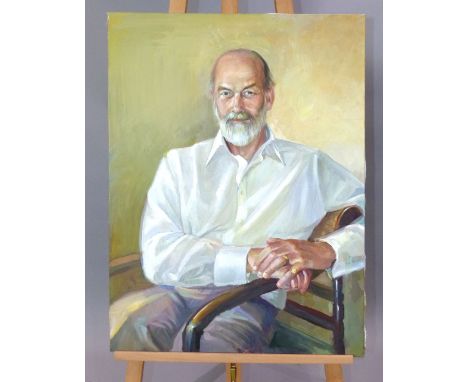 20th century British school portrait of Prince Michael of Kent, oil on canvas, 80 x 60cm.