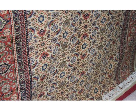 A large patterned carpet square