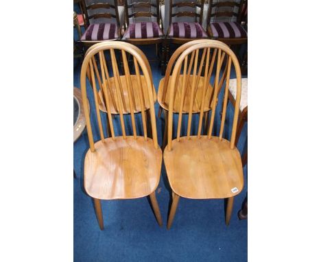 A set of four Ercol chairs