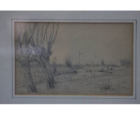 R. Bagge Scott, pencil, Pair, Signed, 'River Landscapes', 15cm x 24cm