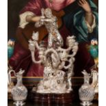 A MASSIVE SILVER CENTREPIECE AFTER THE DUKE OF YORK HERCULES AND HYDRA GROUP OF 1824