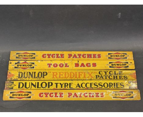 Five Dunlop shelf strips including Reddifix Cycle Patches. 