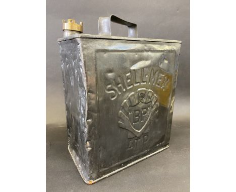 A Shellmex &amp; BP Ltd two gallon petrol can by Valor, dated July 1937.