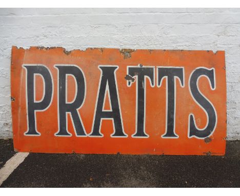 A large Pratts rectangular enamel sign by Stocal, dated 1926, 72 x 36". 