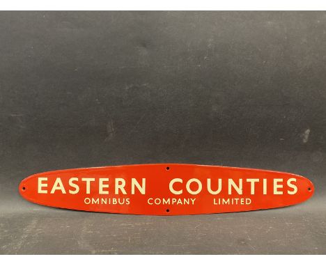 An Eastern Counties Omnibus Company Limited enamel oval header board sign, in very near mint condition, 20 x 3 1/2". 