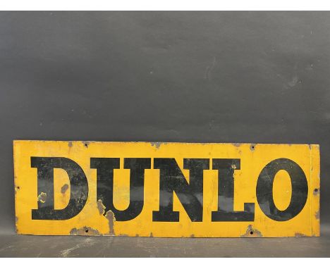 A Dunlop partial enamel sign, this would have been the left half of a two piece sign, 39 x 12".