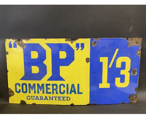 A BP Commercial Guaranteed rectangular enamel sign, 36 x 18".