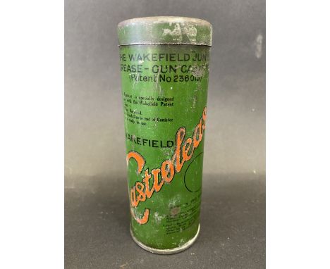 A Wakefield Castrolease Junior grease gun canister.
