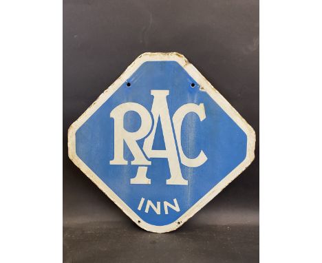 An RAC Inn lozenge shaped double sided enamel sign. 