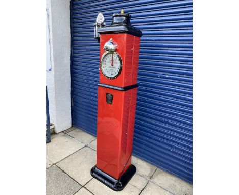 A 1930s Bowser round clock face Electric petrol pump, fully restored to a high standard inside and out with working lights (r