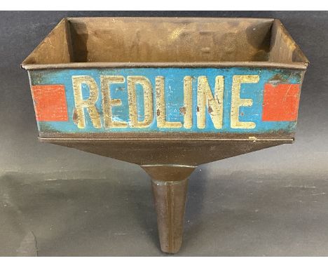 A Redline rectangular embossed funnel, excellent bright colour.