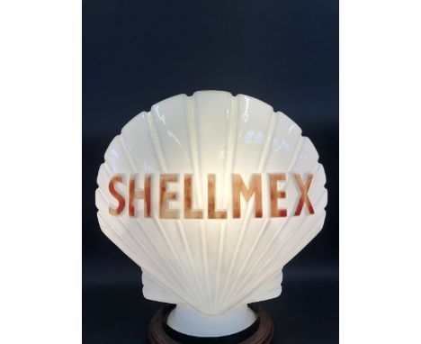 A Shellmex glass perol pump globe by Hailware, fully stamped underneath 'Property of Shellmex and BP Ltd, Returnable on Deman