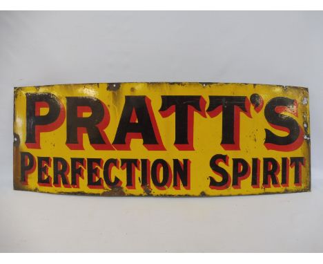 A Pratt's Perfection Spirit rectangular enamel sign by Bruton of Palmers Green, 52 x 18". 