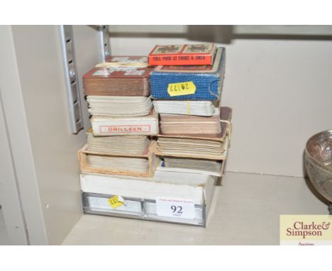 A quantity of vintage playing cards