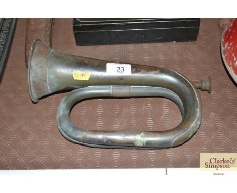 A brass and copper bugle by Henry Potter London 1888