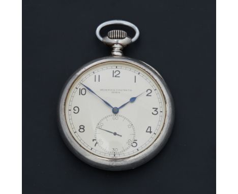 Vacheron & Constantin, a silver deck watch by Vacheron & Constantin, Geneve, stamped on backplate H.S. (arrow up) 2, 4790, st