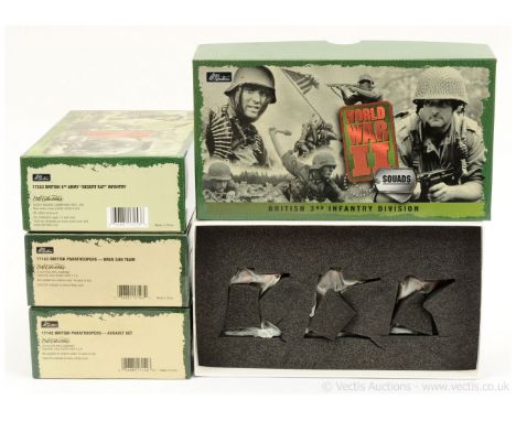 Britains - World War II Series, comprising: Set 17142 - British Paratroopers - Assault Set, Set 17143 - British Paratroopers 