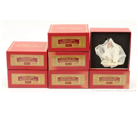 Britains - Delhi Durbar Range, comprising: 3 x Set 40180 - Officer of the Viceroy's Bodyguard &amp; 3 x Set 40165 - Indian Ar