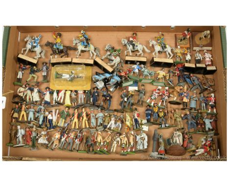 Various Makers [1970's - 2000's] - 54/60mm Scale White Metal Figures, comprising: A Quantity [90+ Pieces] of Assorted [Mostly