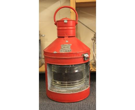 A large ships port side navigation light H 70cm