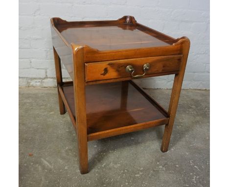 N.H Chapman &amp; Co "Siesta" Newcastle, Alnwick and Carlisle, Yew Wood style Tray Top Occasional Table, Having a Drawer abov