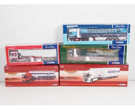 A group of CORGI 1:50 scale diecast articulated lorries to include examples in Grimers and P Hinchcliffe liveries - VG/E in V