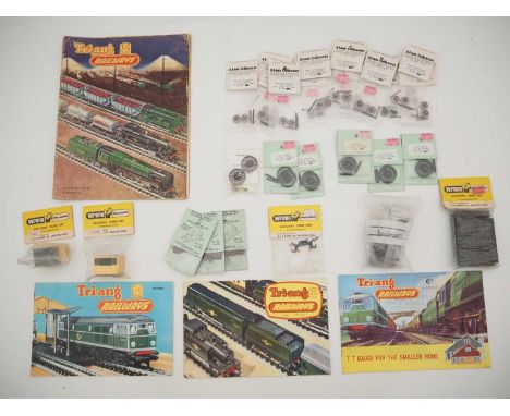 A quantity of vintage model railways OO gauge accessories by WRENN, ALAN GIBSON and others together with a set of TRIANG TT g