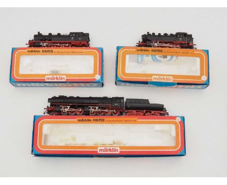 A selection of MARKLIN HAMO 2-rail German outline HO gauge steam locomotives - G/VG in G boxes (3)