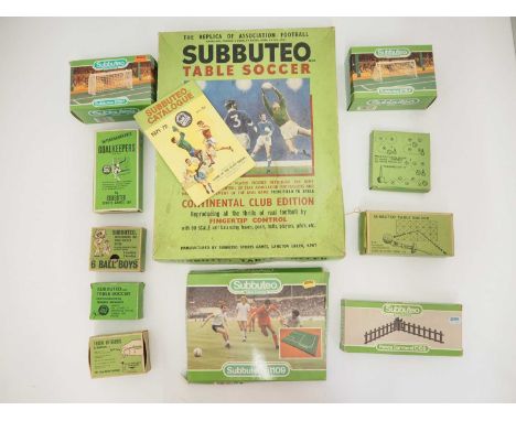 A large quantity of SUBBUTEO games and accessories dating from 1970s and 80s to include a Continental Club edition (contents 