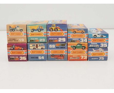 A group of MATCHBOX SUPERFAST diecast vehicles - all in type J and K boxes - VG in G/VG boxes (10)