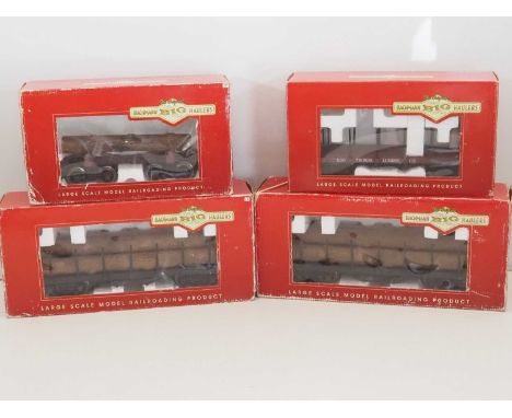 A group of BACHMANN Big Haulers G scale flat wagons - G/VG in F/G boxes (4)